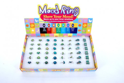 Blue Magic Rings for children.Display of 60 assorted pcs 