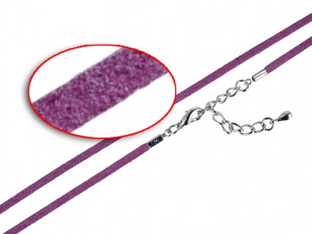 Wildlederband violet 3,0 mm 45cm-24 Stück 