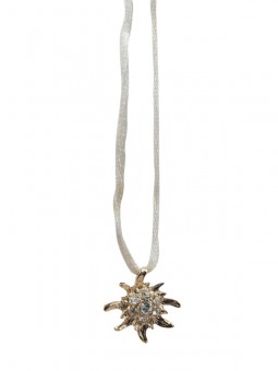 Alpin flower necklace gold with Swarovski stones crystall 6 