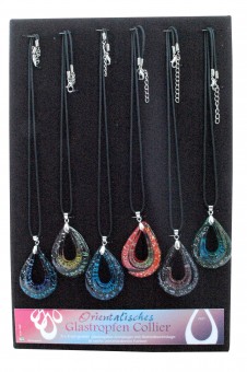 Oriental Glass Drop Colliers Packing: 24 pcs. 