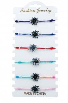 Bracelet élastique edelweiss multicolore par 36 