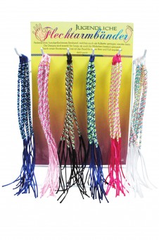 Juvenile braided bracelets 6 assorted colors Packing: 48 pcs 
