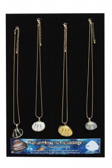 Gold-plated shell necklaces Packed in 24 pcs 