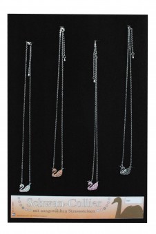 Rhinestone swan necklaces 24 pieces sorted 