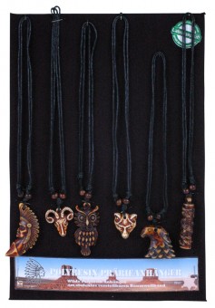 Polyresin prairie pendants 24 pieces assorted 