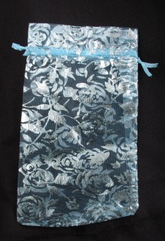 Organza gift bag 10*17cm. Colours: turquoise/silver.100 pcs. 