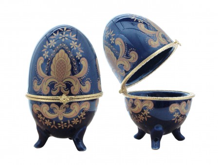 Eggs made of china, Faberge style. 24 pieces assorted. 