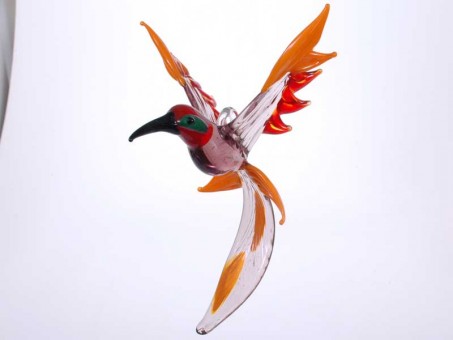 Assortment of glass hummingbirds. 12 pieces. 