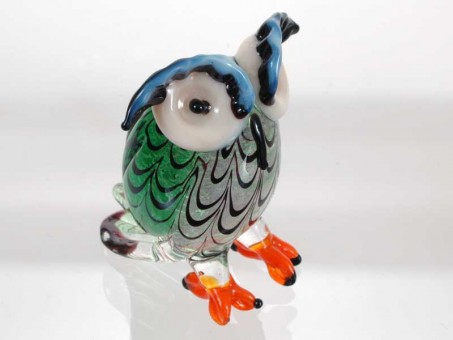 Glass miniature owl, 24 pieces. 
