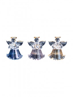 Glass angels in 3 different colours. 36 Pcs. 