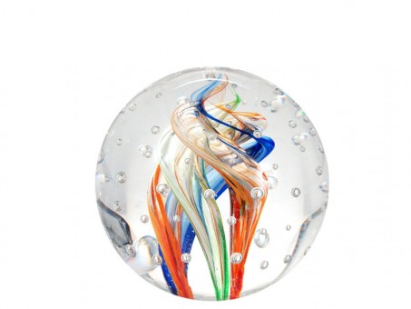 Sfere in vetro piccolo - spirale colorato e bolle d'aria 