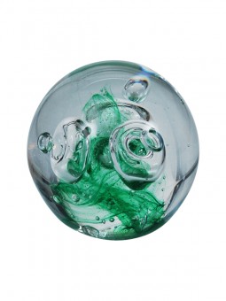 Sfera dei sogni mini, bolle grandi su fondo verde 