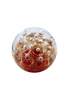 Dream-ball mini, gold and red with bubbles 