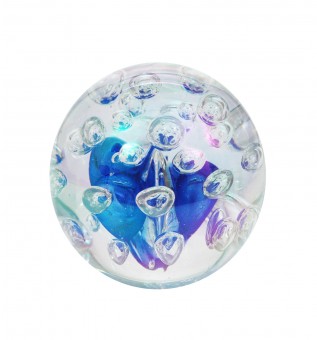Traum-Kugel mini, klar-blaue Luftblasen mit Öleffekt 