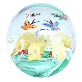 Traum-Glas-Kugel mini-mit Schmetterlingen 