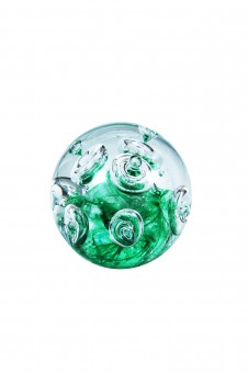 Sfera dei sogni media, bolle grandi su fondo verde 