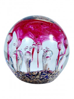 Dream Ball medium, Violet cloud with bubbles, blue ground 
