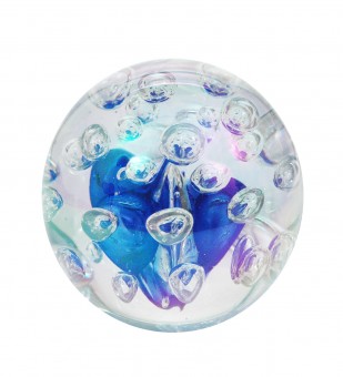 Dream-Ball medium, clear bluel with bubble oil effect 
