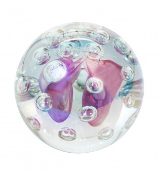 Traum-Kugel medium, klar-lila Luftblasen mit Öleffekt 