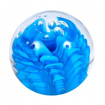 Traum-Glas-Kugel groß, blaue Wellen 