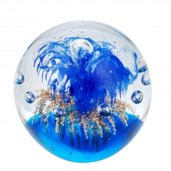 Dream Glass ball big, Dream Glass ball big, blue Flower over 