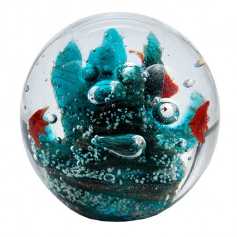 Traum-Glas-Kugel groß, Korallenriff 