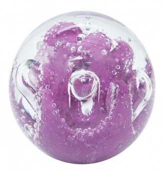 Dream glass ball large, purple coral reef with bubbles 