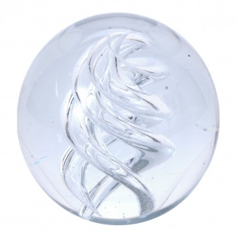Traum-Glas-Kugel groß- klar mit großer Spirale 