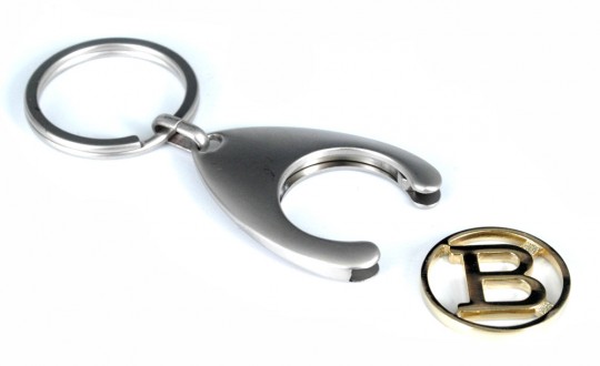 Porte-clés avec initial sur un jeton - "B" 