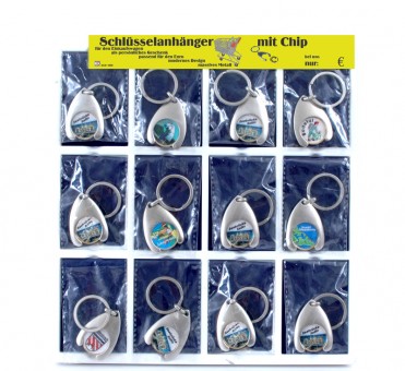 Chip key chain with picture or logo. 24 Pcs. 