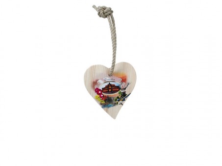 Wooden heart small central Design VE: 36 pieces 