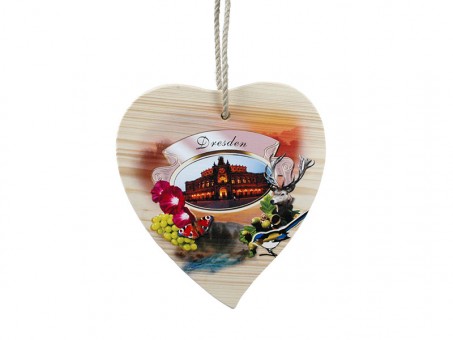 Wooden heart big with central style VE: 12 pcs 