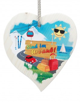 Banner Heart medium-Sind im Urlaub: 4 pc 