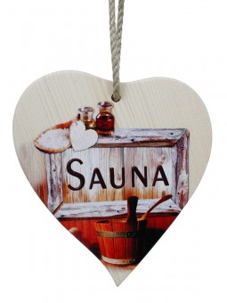 Dictons cœurs moyens -  Sauna : lot de 4 