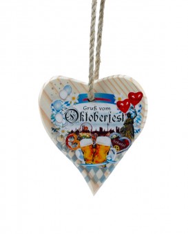 Petit cœur en bois - design de l'Oktoberfest par 36. 