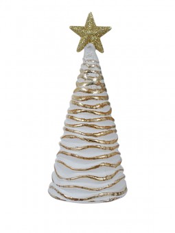 Christmas tree in antique gold design 16cm with Gold Star VE 