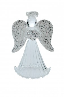 Glass Angel with white Wings. 6x5cm packing: 12 piece 