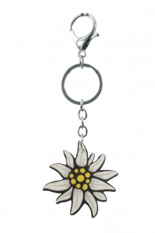 Wood key chain alpin flower 36 pieces 