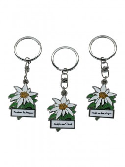 Edelweiss keyring with heraldic shield 24 pieces 