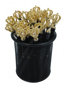 Crown with rhinestone ballpoint 24 pcs in the box 