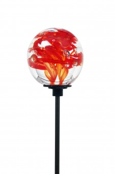 Dream garden ball with 1 meter stick of red sculpture 1 pc 