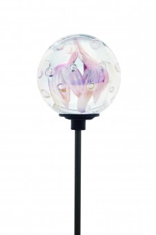 Dream garden ball with 1 meter stick clear purple air bubble 
