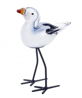 Funny glass seagull 12x8x16cm 6 pieces 