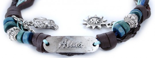 Namens-Armband, Alina, 3 Stück 