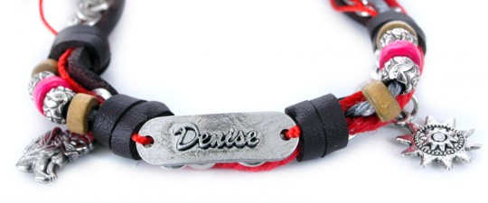Namens-Armband, Denise, 3 Stück 