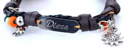 Namens-Armband, Diana, 3 Stück 