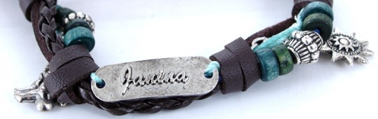 Namens-Armband, Janina, 3 Stück 