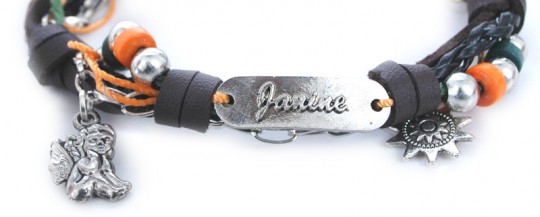 Namens-Armband, Janine, 3 Stück 