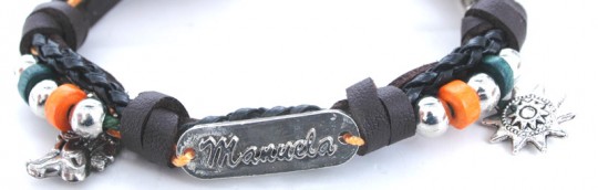 Namens-Armband, Manuela, 3 Stück 