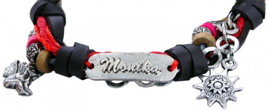 Namens-Armband, Monika, 3 Stück 